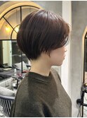 ミニウルフレイヤーカット顔周りカット前髪カットショート/大宮