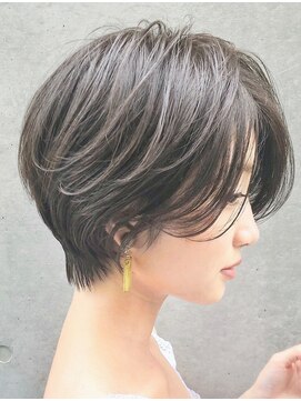 ロット 横浜(lot) フェザーショート×グランマッシュ×暗めカラー[横浜駅]