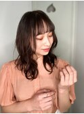 オリーブグレージュくせ毛ニュアンスパーマp1戸頭20代30代40代