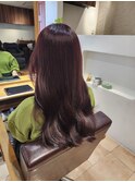 ボルドー　ピンクパープル20代30代大人可愛い大人キレイ髪質改善