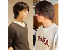 アン モラ(Un mora)の雰囲気（メンズウルフ/ボブ［ニュアンスパーマ/メンズパーマ］）