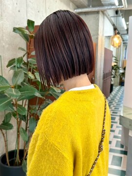 ミニボブ/ボブ/レイヤーカット/ダブルカラー/ブリーチ/栄y85