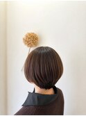 ショートボブ×白髪ぼかし