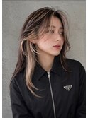 フェイスフレーミングミルクティーレイヤーカットブリーチ