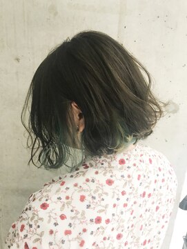 アヴァンスクロス あべのルシアス店(AVANCE.CROSS) インナーカラー×ダブルグリーン