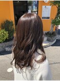 ロングレイヤーグレージュスタイル