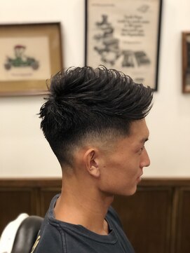 ヒロギンザ 銀座本店(HIRO GINZA) スキンフェードアップバングスタイル