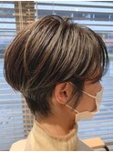 ハンサムショート耳かけイメチェンフォギーベージュ★センター北