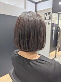 ぱつっとボブ×春ヘアスタイル×髪質復元縮毛矯正