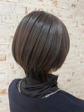 レフアヘアーガーデン(Lehua Hair Garden) 大人かわいいショートボブ×アッシュブラウンカラー