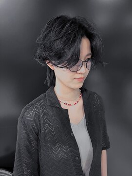 アウル 心斎橋(owl) ジェンダーレス×センターパートウルフ×スパイラルパーマ