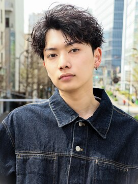 オーシャントーキョー 原宿(OCEAN TOKYO) メンズツイストスパイラルパーマツーブロックアップバング