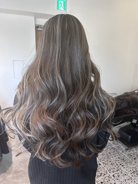 アンドビューティフル 恵比寿(andbeautiful) ロングレイヤー、海外風フェイスフレーミングハイライトカラー