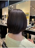 大人可愛いサラツヤショートボブ