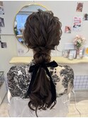 大人可愛いゆるふわポニーテール/梅田ヘアセット