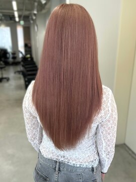 ロイオブジゼル(roi of GiseL) ピンクベージュ ケアブリーチ ハイトーン 透明感カラー 艶髪