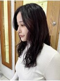 ロングレイヤー×ダークブラウン