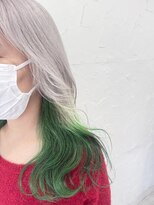 プライズ 表参道原宿店(prize)&nbsp;グリーンインナーカラー