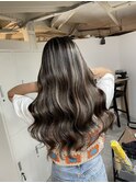 【難波】ベージュコントラストハイライト　大人ハイライト