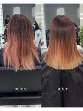 ブリーチ毛、黒染め履歴対応可能◎酸性縮毛矯正ならダメージを抑えて綺麗に伸ばせます！