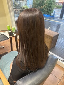 レイヤー×くすみベージュ