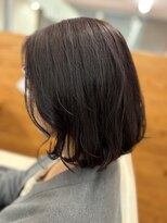 ファースト 長町店(first) 【30代40代~】艶髪/ブラウンカラー/大人ボブ/オージュアケア