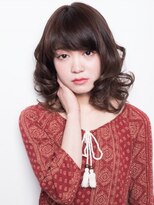 クアトロ グランシュ 川崎店(QUATRO × GranCieux)&nbsp;【QUATRO】モテ髪パーマフリンジバングのセミロング