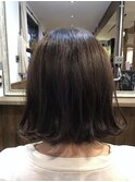 #7 切りっぱなしボブ×カーキグレージュ