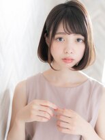 【ROMA】大人かわいいラベンダーピンク小顔ナチュラルボブ