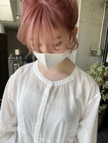 ガルボ ヘアー(garbo hair) #ガルボヘアー #エクステアレンジ #ハイトーン #ピンク