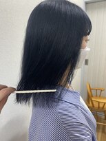 ララ(LALA)&nbsp;＊ネイビーカラー ブルーブラック 韓国 ストレートヘア＊