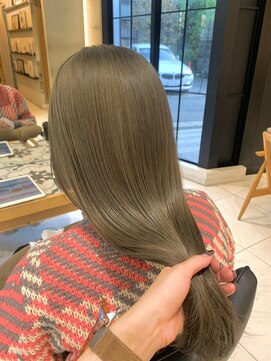 ヘアサロン ガリカ 表参道(hair salon Gallica) 【柴田優香】透明感オリーブベージュブリーチなしダブルカラー