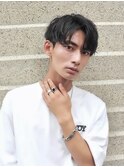 4way刈り上げツーブロックデコだしアップバングセンターパート