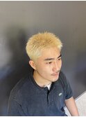 金髪坊主ブリーチ2回