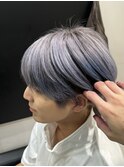 ○メンズOK/ダブルカラー/ブルーシルバー