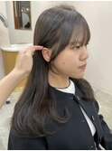 顔まわりカット×オリーブカラー
