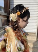 成人式編み下ろしヘア