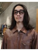 ロングメンズニュアンス束感レイヤー