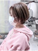大人可愛い20代30代小顔くびレイヤー愛されショートボブ