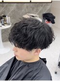 波巻きスパイラルパーマメンズマッシュパーマツイストパーマ