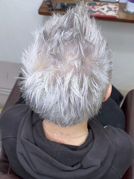 ブレイズヘアー(BLAZEhair) 【脱白髪染め】ホワイトシルバー×ブリーチ２回