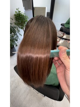 エン 久安(en.) 柔らか艶髪◎アプリコットオレンジストレート