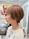 丸みショート・ボブ/丸顔/前髪あり/絶壁解消/20代/30代/40代