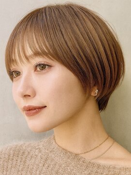 アルメリア 池袋(Arumeria) ブリーチなしカラー透明感ベージュショートマッシュボブ