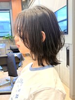 エリマバイフィフス 調布(elima by fifth) 調布白髪染めレイヤーボブショートヘアベージュアッシュブラウン