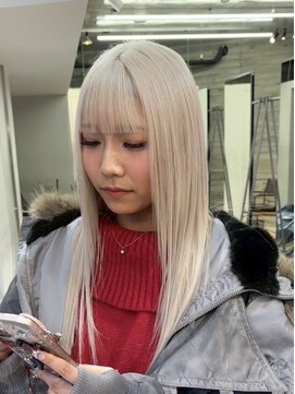 ヲタク(wotaku.) ホワイトブロンドホワイトブリーチケアブリーチハイトーンロング