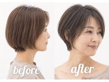 モンド ヘアクリエーション 和田店(monde hair creation)の写真/「最近、髪が老けて見える」そんなお悩みに。白髪ケアと髪質改善を同時に叶える大人のカラー!