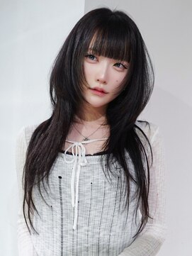 アイティー バイ アルバム 中野店(IT by ALBUM) 前髪カット顔周りレイヤーウルフカットロング_F21744