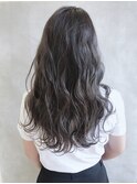 グレージュヴェールウェーブ_くびれセミディアッシュカラー
