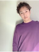 メンズカール×ツーブロック